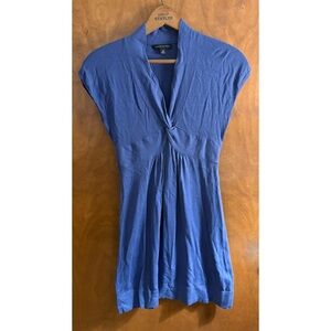 VINTAGE Y2K Banana Republic Blue Silk Cashmere Babydoll Tunic Top Dress Bella XS